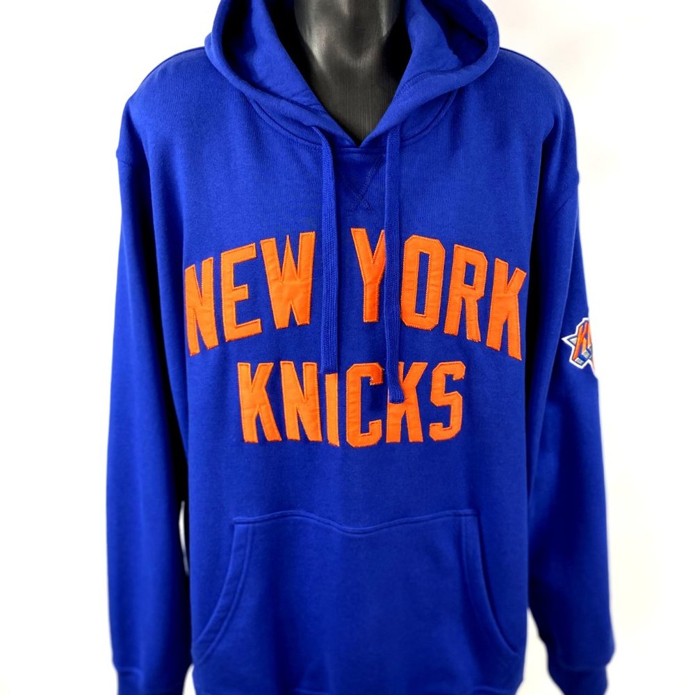 NEW YORK KNICKS NBA Pull Over Hoody Sewn Letters & Logo Patch 4X 5X 6X
